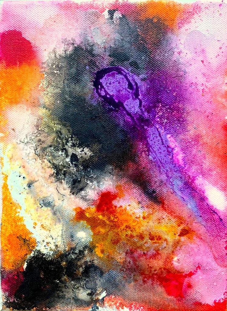 Astratto magenta - dipinto di Ilaria Berenice