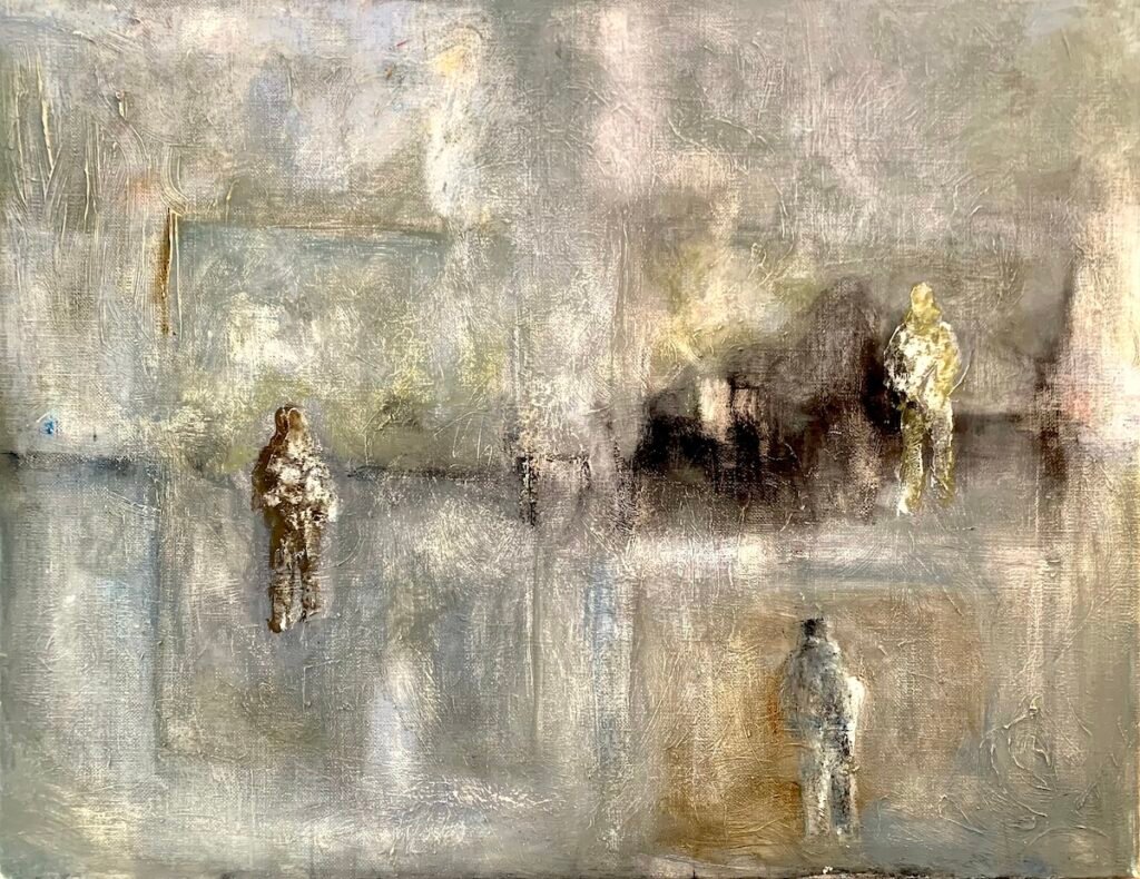 Crossing the void - dipinto di Paolo Amoretti