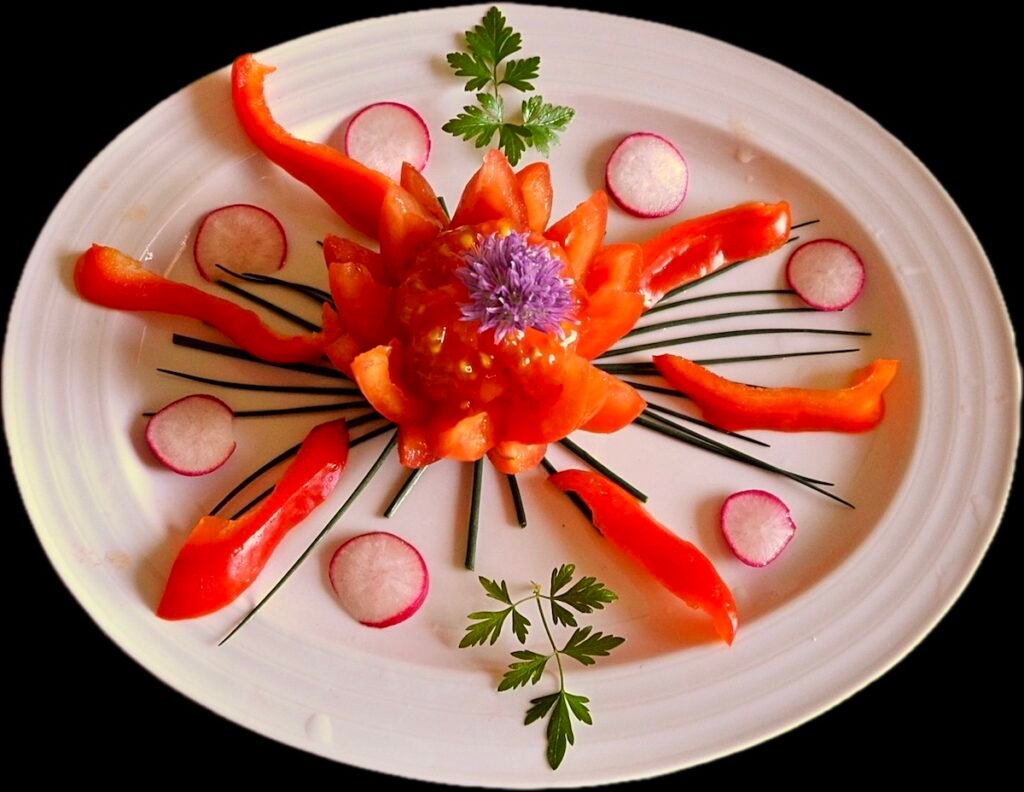 Fiore Astratto di pomodoro e peperoni